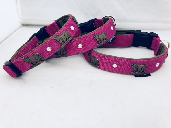 Appenzeller Halsband pink/altmessing